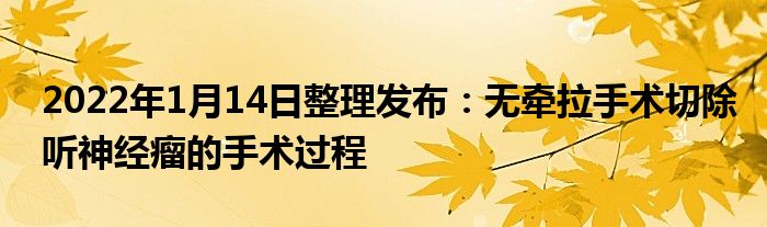 2022年1月14日整理發(fā)布：無牽拉手術(shù)切除聽神經(jīng)瘤的手術(shù)過程