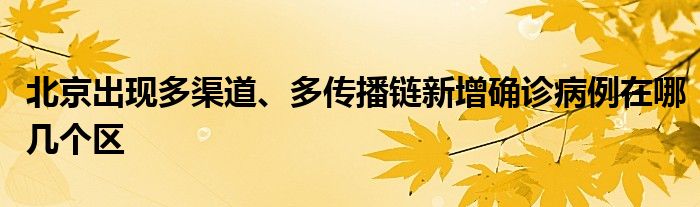 北京出現(xiàn)多渠道、多傳播鏈新增確診病例在哪幾個區(qū)