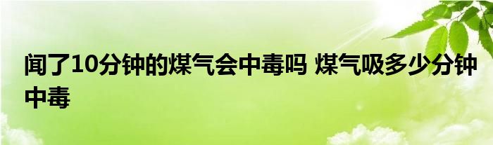 聞了10分鐘的煤氣會(huì)中毒嗎 煤氣吸多少分鐘中毒