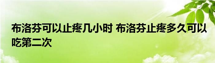 布洛芬可以止疼幾小時(shí) 布洛芬止疼多久可以吃第二次