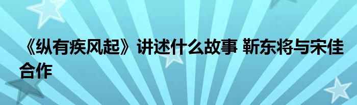 《縱有疾風(fēng)起》講述什么故事 靳東將與宋佳合作