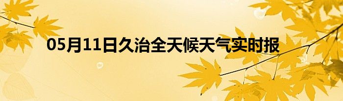 05月11日久治全天候天氣實時報