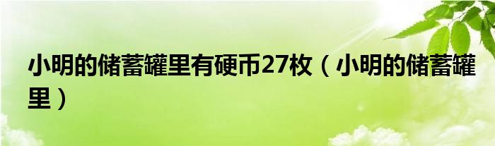 小明的儲蓄罐里有硬幣27枚（小明的儲蓄罐里）