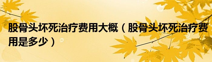 股骨頭壞死治療費(fèi)用大概（股骨頭壞死治療費(fèi)用是多少）