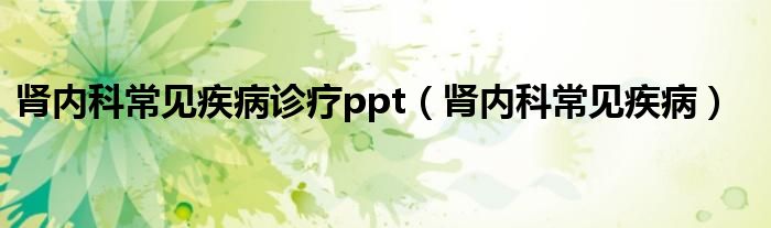 腎內(nèi)科常見疾病診療ppt（腎內(nèi)科常見疾?。?class='thumb lazy' /></a>
		    <header>
		<h2><a  href=