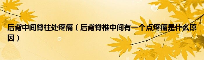 后背中間脊柱處疼痛（后背脊椎中間有一個(gè)點(diǎn)疼痛是什么原因）