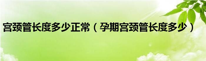 宮頸管長度多少正常（孕期宮頸管長度多少）