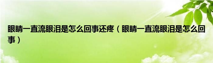 眼睛一直流眼淚是怎么回事還疼（眼睛一直流眼淚是怎么回事）