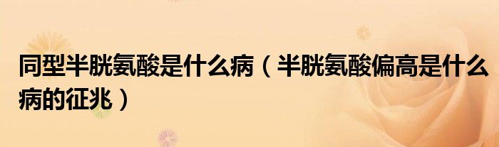 同型半胱氨酸是什么?。ò腚装彼崞呤鞘裁床〉恼髡祝?class='thumb lazy' /></a>
		    <header>
		<h2><a  href=