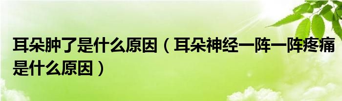 耳朵腫了是什么原因（耳朵神經(jīng)一陣一陣疼痛是什么原因）