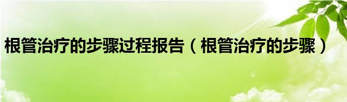 根管治療的步驟過程報(bào)告（根管治療的步驟）