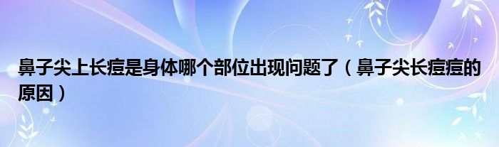 鼻子尖上長痘是身體哪個(gè)部位出現(xiàn)問題了（鼻子尖長痘痘的原因）