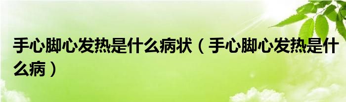 手心腳心發(fā)熱是什么病狀（手心腳心發(fā)熱是什么?。? /></span>
		<span id=