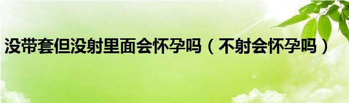 沒(méi)帶套但沒(méi)射里面會(huì)懷孕嗎（不射會(huì)懷孕嗎）