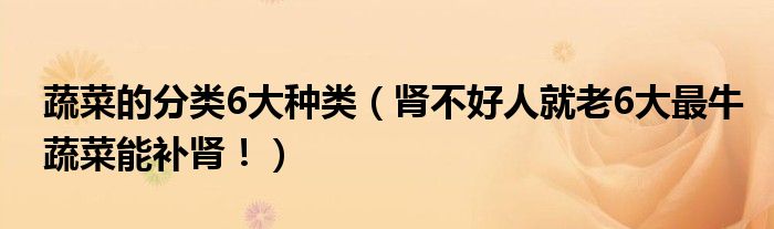 蔬菜的分類(lèi)6大種類(lèi)（腎不好人就老6大最牛蔬菜能補(bǔ)腎?。? /></span>
		<span id=