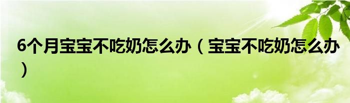 6個(gè)月寶寶不吃奶怎么辦（寶寶不吃奶怎么辦）