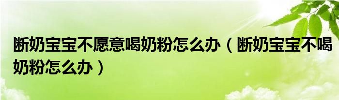 斷奶寶寶不愿意喝奶粉怎么辦（斷奶寶寶不喝奶粉怎么辦）