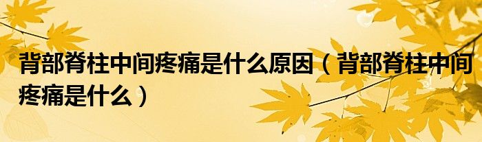 背部脊柱中間疼痛是什么原因（背部脊柱中間疼痛是什么）