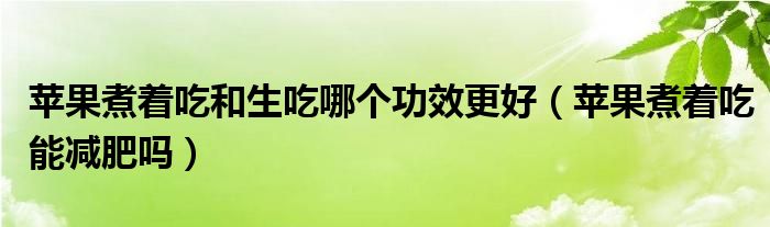 蘋果煮著吃和生吃哪個(gè)功效更好（蘋果煮著吃能減肥嗎）