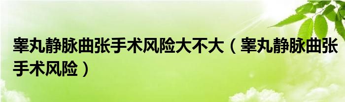 睪丸靜脈曲張手術(shù)風(fēng)險(xiǎn)大不大（睪丸靜脈曲張手術(shù)風(fēng)險(xiǎn)）