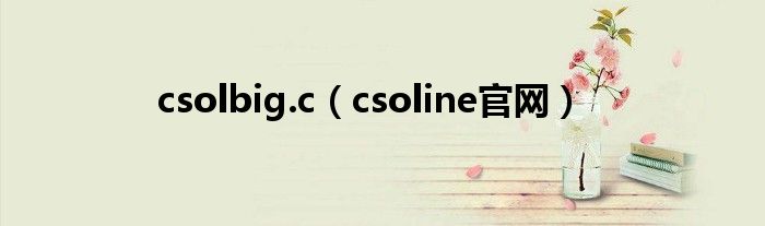 csolbig.c（csoline官網）