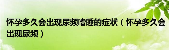 懷孕多久會(huì)出現(xiàn)尿頻嗜睡的癥狀（懷孕多久會(huì)出現(xiàn)尿頻）