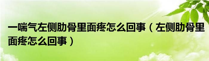 一喘氣左側(cè)肋骨里面疼怎么回事（左側(cè)肋骨里面疼怎么回事）