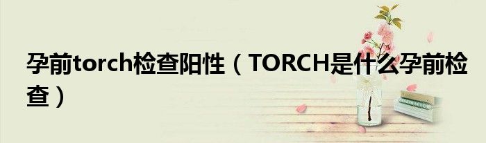 孕前torch檢查陽(yáng)性（TORCH是什么孕前檢查）