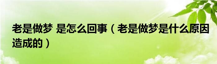 老是做夢(mèng) 是怎么回事（老是做夢(mèng)是什么原因造成的）