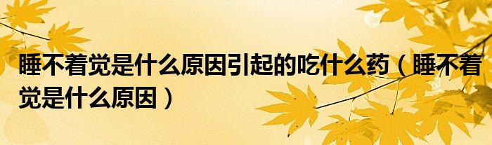 睡不著覺(jué)是什么原因引起的吃什么藥（睡不著覺(jué)是什么原因）