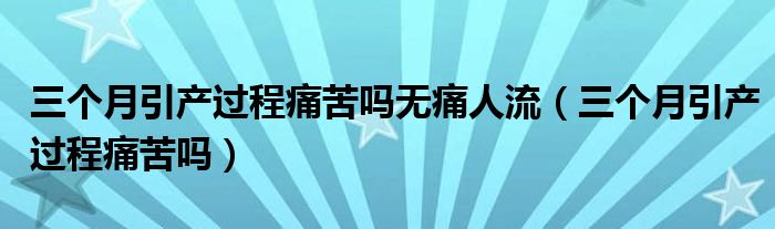 三個(gè)月引產(chǎn)過程痛苦嗎無痛人流（三個(gè)月引產(chǎn)過程痛苦嗎）