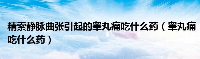 精索靜脈曲張引起的睪丸痛吃什么藥（睪丸痛吃什么藥）