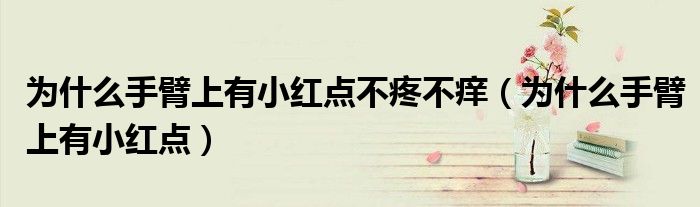 為什么手臂上有小紅點(diǎn)不疼不癢（為什么手臂上有小紅點(diǎn)）