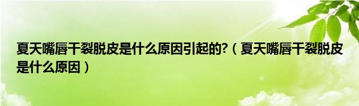 夏天嘴唇干裂脫皮是什么原因引起的?（夏天嘴唇干裂脫皮是什么原因）