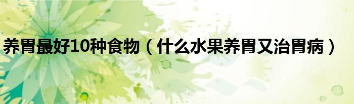 養(yǎng)胃最好10種食物（什么水果養(yǎng)胃又治胃?。?class='thumb lazy' /></a>
		    <header>
		<h2><a  href=