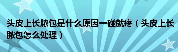 頭皮上長(zhǎng)膿包是什么原因一碰就疼（頭皮上長(zhǎng)膿包怎么處理）