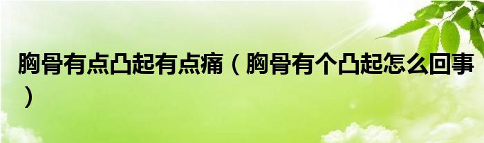 胸骨有點凸起有點痛（胸骨有個凸起怎么回事）