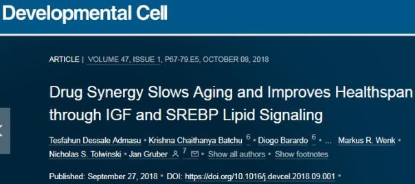 Cell：延長壽命試驗再出新進(jìn)展 組合用藥可顯著增加壽命